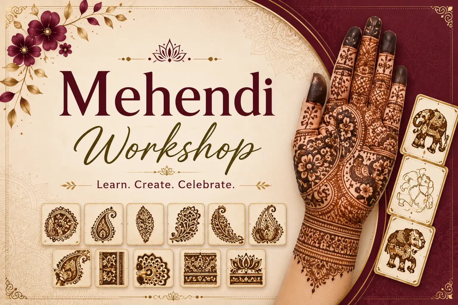Mehendi Workshop - Raja Rani Academy