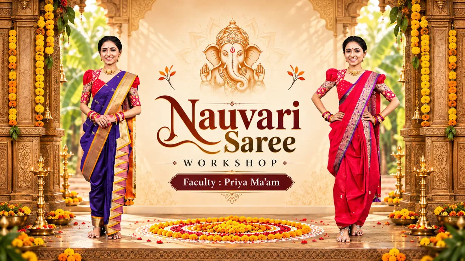 Nauvari Saree Workshop - Raja Rani Academy