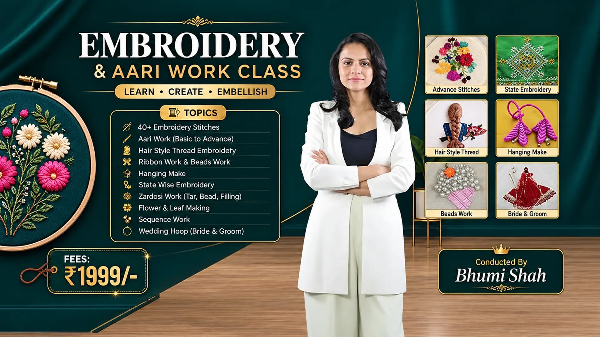 Embroidery & Aari Work Class - Raja Rani Academy