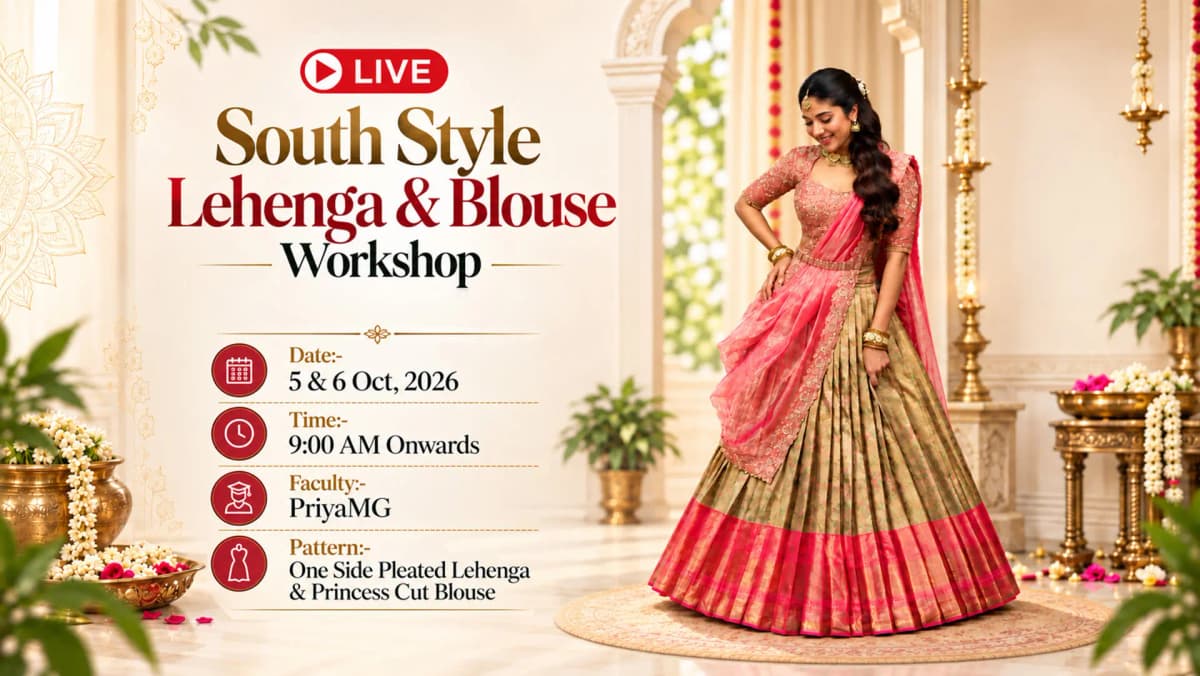 Live South Style Lehenga & Blouse Workshop