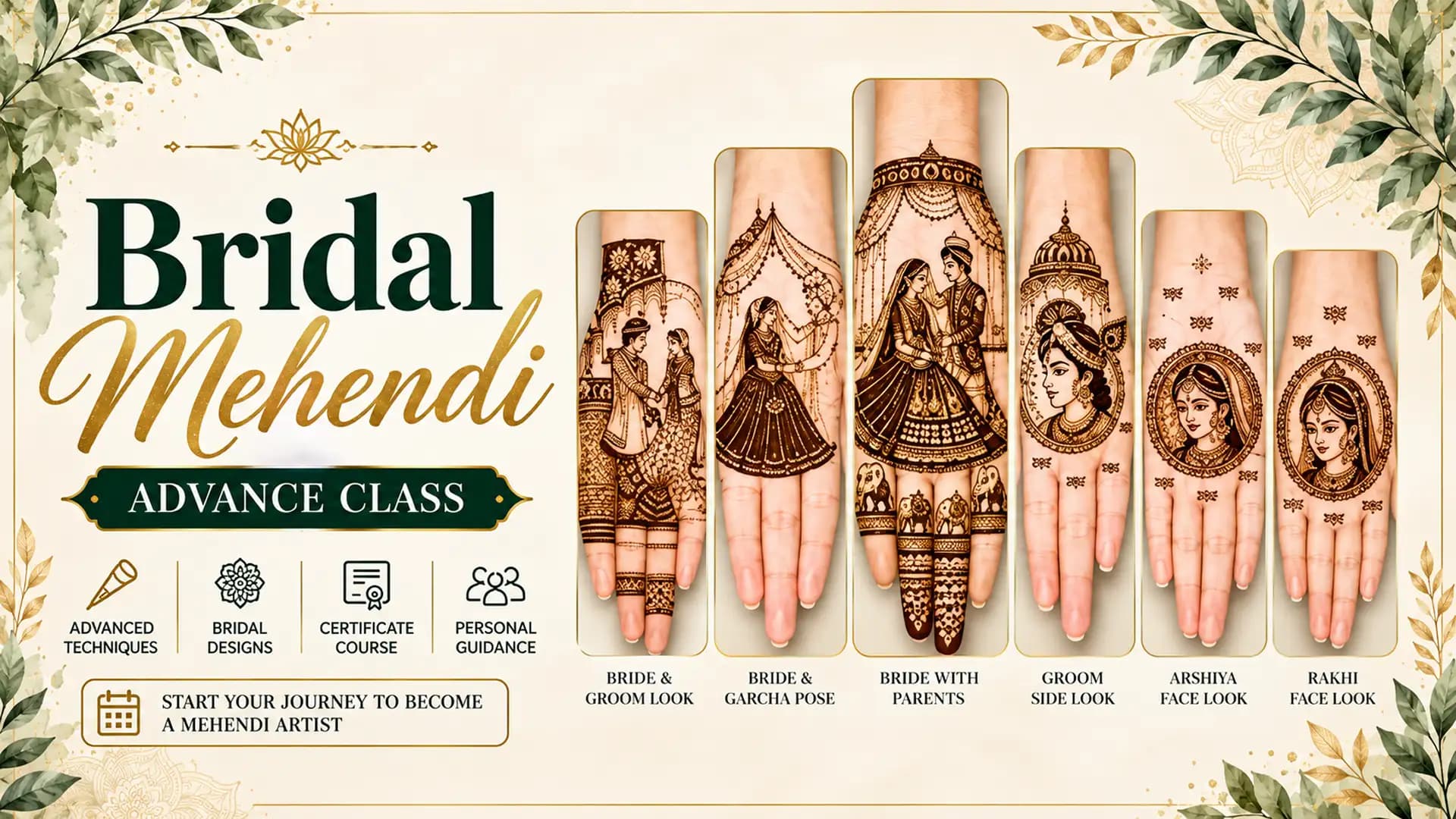 Bridal Mehendi Advance Class - Raja Rani Academy