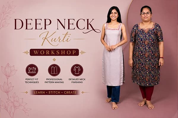 Deep Neck Kurti Workshop - Raja Rani Academy