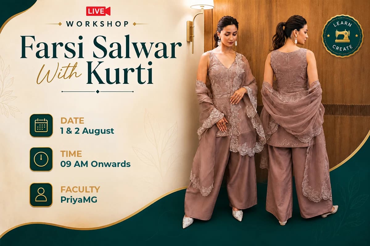 Live Farsi Salwar With Kurti Workshop - Raja Rani Academy